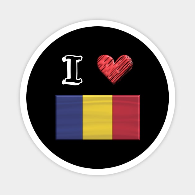 I love Flag from Rumänien Magnet by JG0815Designs